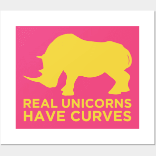 real unicorns have curves Posters and Art